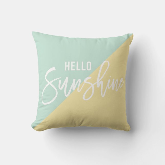 Hello Sunshine Throw Pillow (Front)