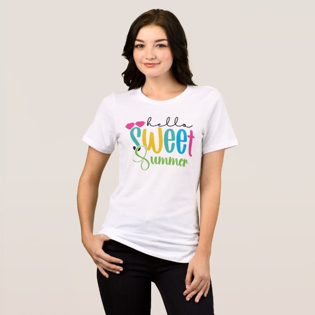 Hello Sweet Sunshine Tri-Blend Shirt (Front Full)