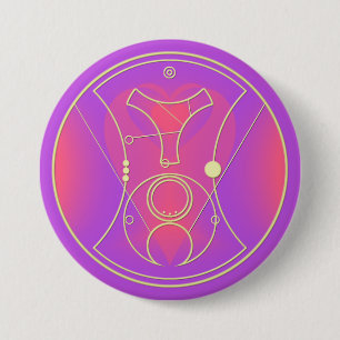 Hello, Sweetie!  Pink & Lavender Hearts 7.5 Cm Round Badge