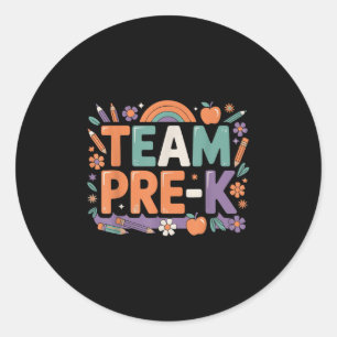 Hello Team Pre-k Back To School Fun For Little Lea Classic Round Sticker