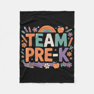 Hello Team Pre-k Back To School Fun For Little Lea Fleece Blanket