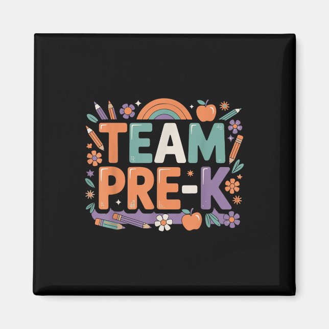 Hello Team Pre-k Back To School Fun For Little Lea Magnet (Front)
