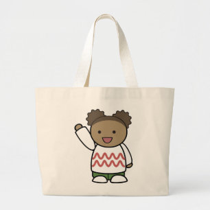 HELLO TEDDY BEAR LARGE TOTE BAG