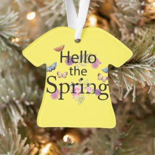 Hello The Spring Flower Ornament
