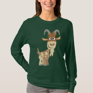 "Hello There!" Cute Cartoon Goat  Women T-Shirt