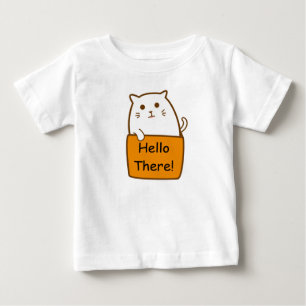 Hello There Cute cat kitty T-shirt