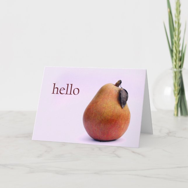 Hello There Pear Card (Front)