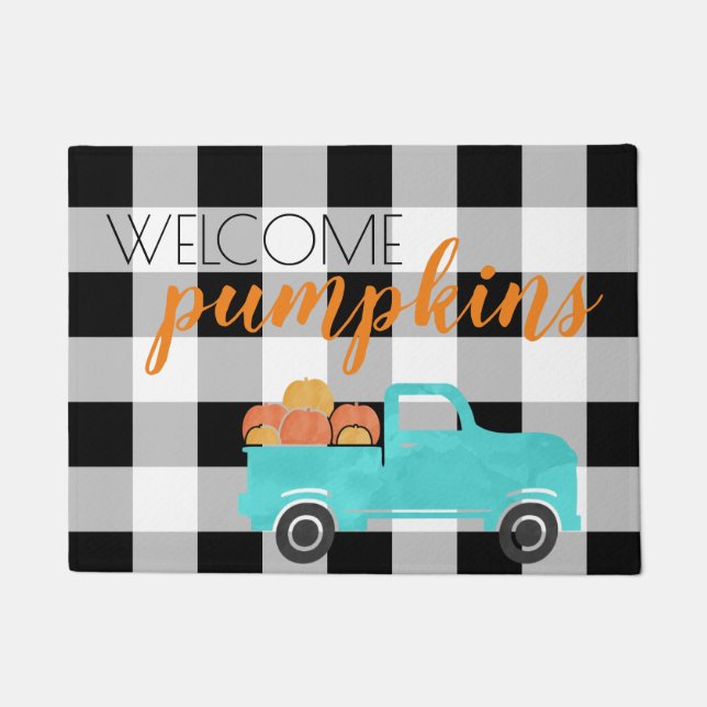 Hello There Pumpkin Fall Decoration Doormat (Front)