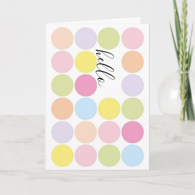 hello "thinking of you" greeting card (Front)