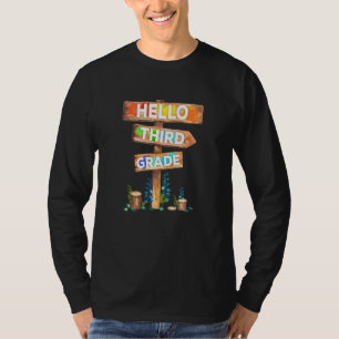 Hello Third Grade 3rd Grade Back To School Gif T-Shirt