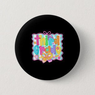 Hello Third Grade 3rd Grade Team Back To School Te 6 Cm Round Badge