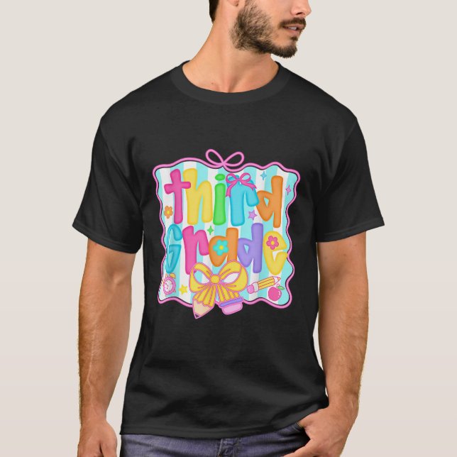 Hello Third Grade 3rd Grade Team Back To School Te T-Shirt (Front)