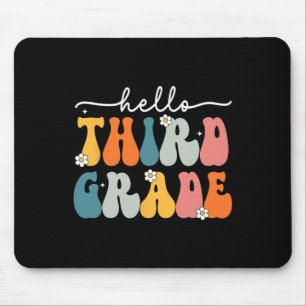 Hello Third Grade Back to School 3rd Grade Teacher Mouse Mat