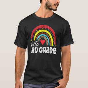 Hello Third Grade Back To School 3rd Grade Teacher T-Shirt