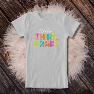 Hello Third Grade Back to School Cute girls T-Shirt
