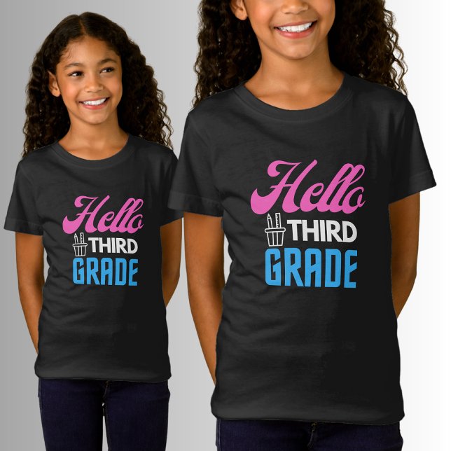 Hello Third Grade, Back To School T-Shirt (Creator Uploaded)
