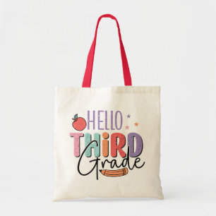 Hello Third Grade Back to School Tote Bag
