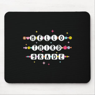 Hello Third Grade Friendship Bracelets Back To Sch Mouse Mat