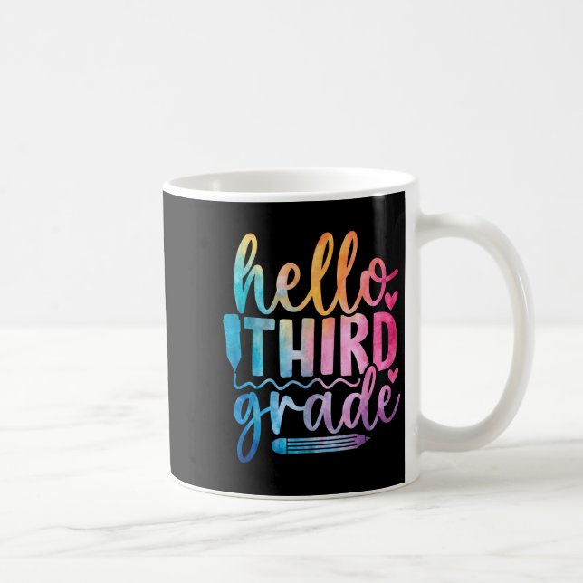 Hello Third Grade Kids First Days Of School  Coffee Mug (Right)
