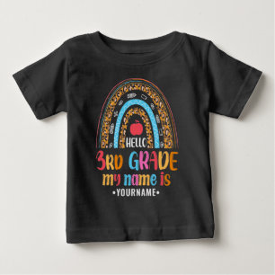 Hello Third Grade My Name is...Back to School Gift Baby T-Shirt
