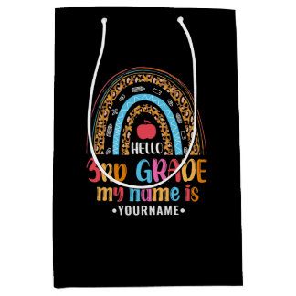 Hello Third Grade My Name is...Back to School Gift Medium Gift Bag