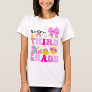 Hello Third Grade, Preppy Back to School T-Shirt