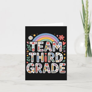 Hello Third Grade Rainbow Teacher Clroom Back To S Card