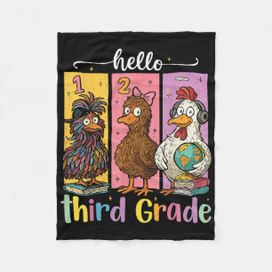 Hello Third Grade Shirt Fleece Blanket