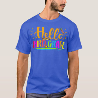 Hello Third Grade Shirt Fun 3rd Grade Back to Scho