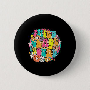 Hello Third Grade Shirt - Girls 3rd Grade Outfit, 6 Cm Round Badge