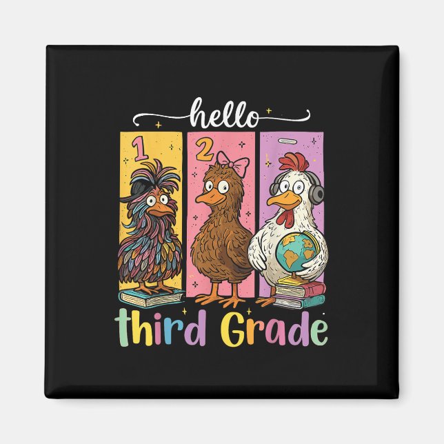 Hello Third Grade Shirt  Magnet (Front)