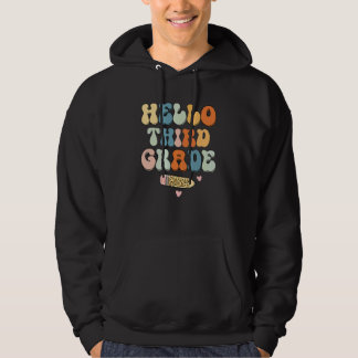 Hello Third Grade Teacher Back To School Vintage G Hoodie