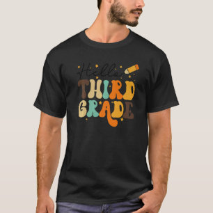 HELLO THIRD GRADE TEACHER KIDS BACK TO SCHOOL RETR T-Shirt