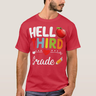 Hello Third Grade Team 3rd Grade Back To School Fu T-Shirt