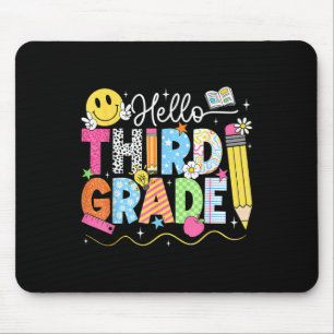 Hello Third Grade Team 3rd Grade Back To School Te Mouse Mat