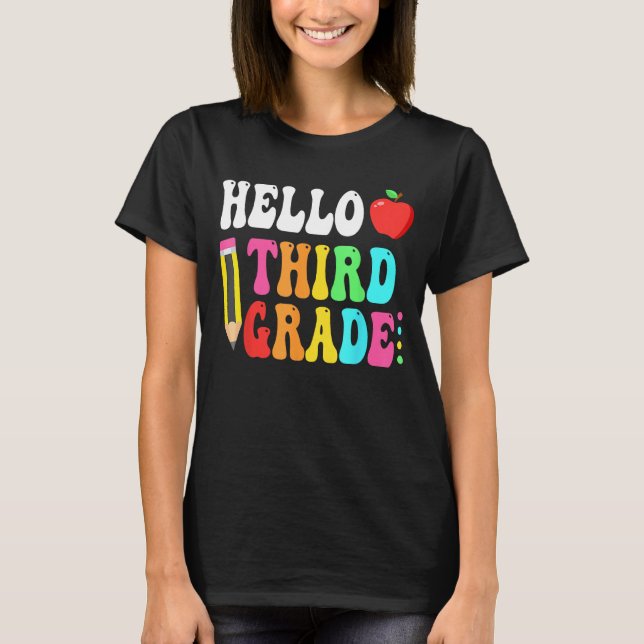 Hello Third Grade Team 3rd Grade Back To School Te T-Shirt (Front)