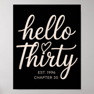 Hello Thirty Est 1996 30th Birthday Chapter 30 for Poster