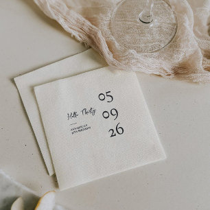 Hello Thirty Minimal Modern 30th Birthday Napkin