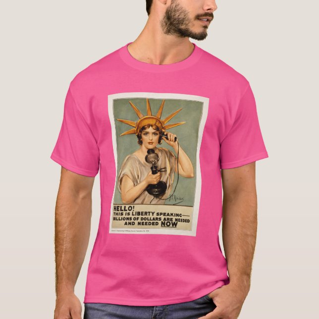 Hello This is liberty speaking Active T-Shirt (Front)