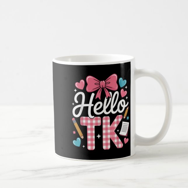 Hello Tk Funny Cute Back To School Transitional Ki Coffee Mug (Right)