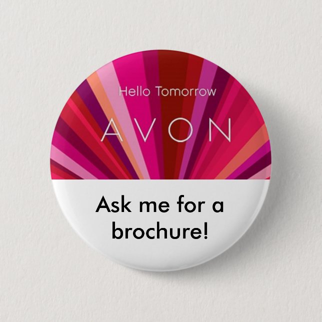 hello tomorrow, Ask me for a brochure! 6 Cm Round Badge (Front)