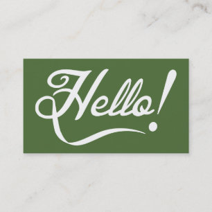 Hello - Tree Top Business Card