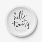 Hello Twenty Minimalist 20th Birthday Party