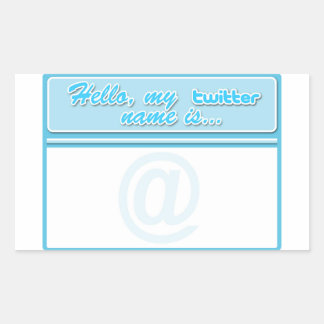 Hello... twitter name tag