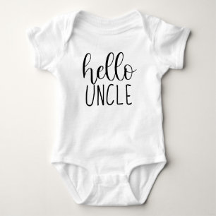 Hello Uncle Pregnancy Announcement for Uncle Baby Bodysuit
