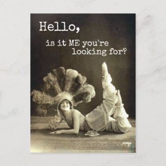 Hello Vintage Dancer Is It Me You're Looking For Postcard