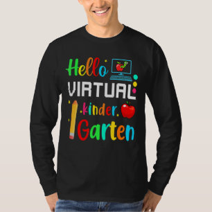 Hello Virtual Kindergarten Back To School Online T T-Shirt