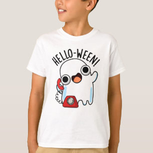 Hello-ween Funny Ghost Pun  T-Shirt