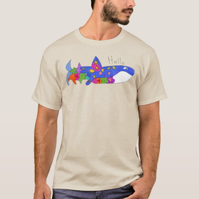 "Hello Whale" T-Shirt (Front)