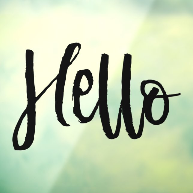 "Hello" Window Cling (Sheet 3)